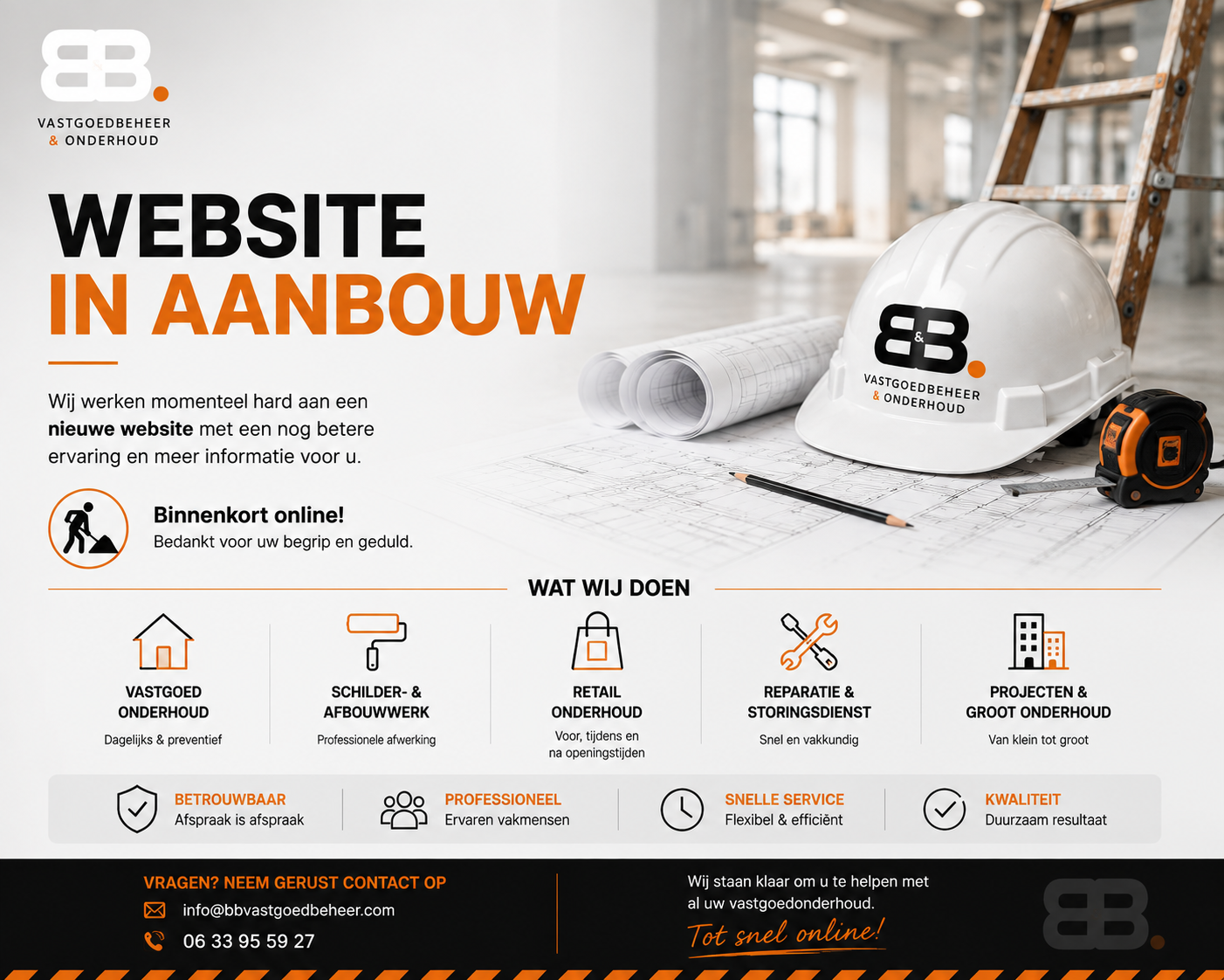 B&B Vastgoedbeheer & Onderhoud - website in aanbouw